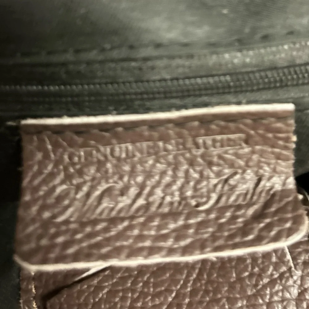 Women's Brown Leather Tote Bag with Gold Hardware‎ made in Italy